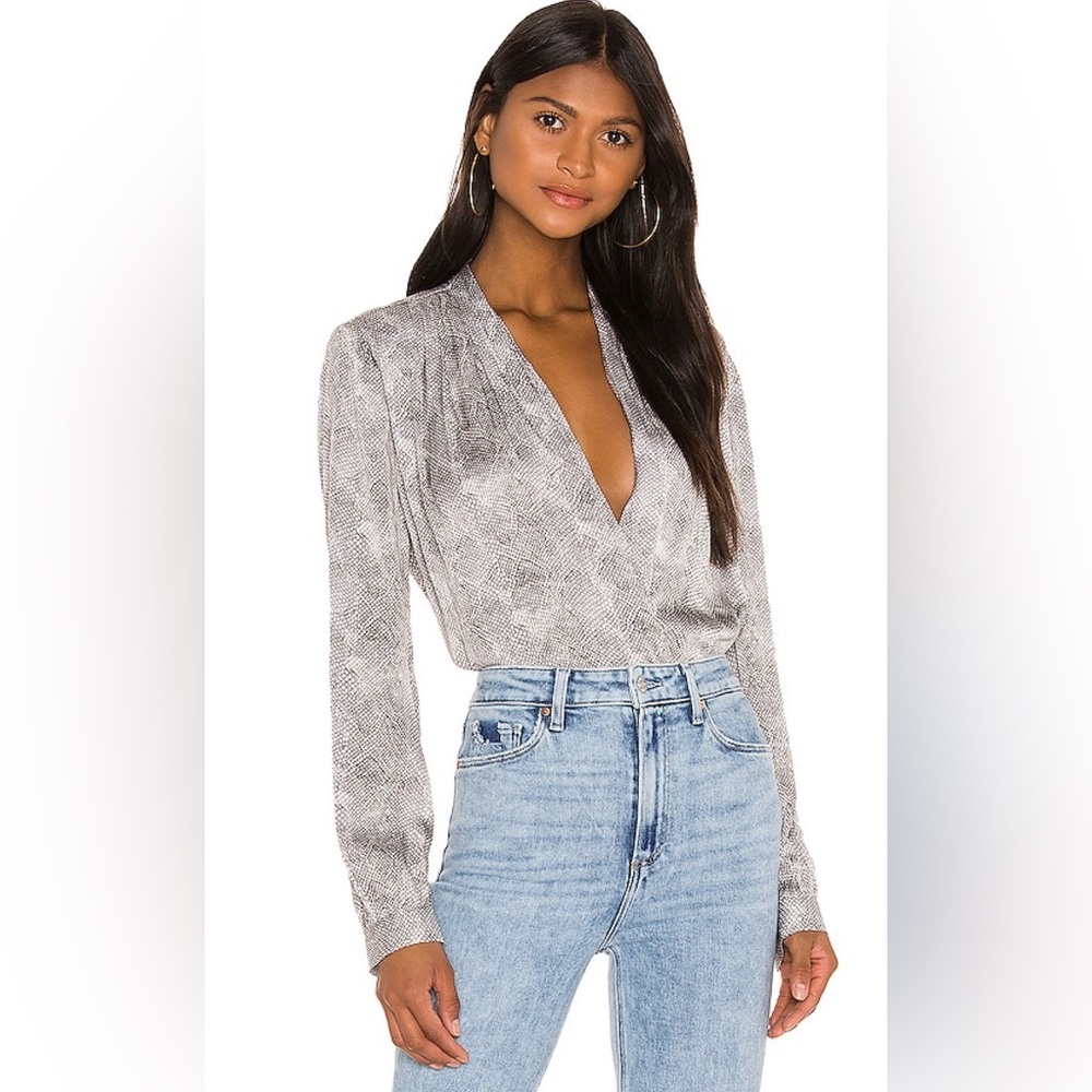 Paige Sevilla Bodysuit in Silver